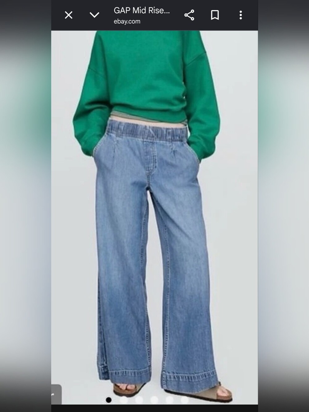 Gap Denim Wide Leg Pull On Jeans